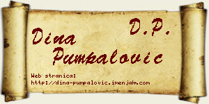 Dina Pumpalović vizit kartica